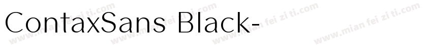ContaxSans Black字体转换